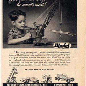 Model Toys Ad November 1949