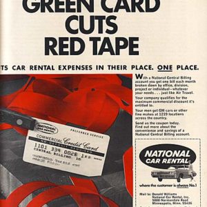 National Car Rental Ad 1967