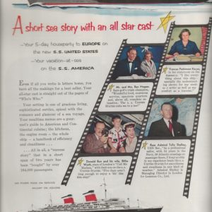 United States Lines Ad 1954