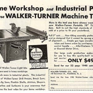 Walker-Turner Ad 1940