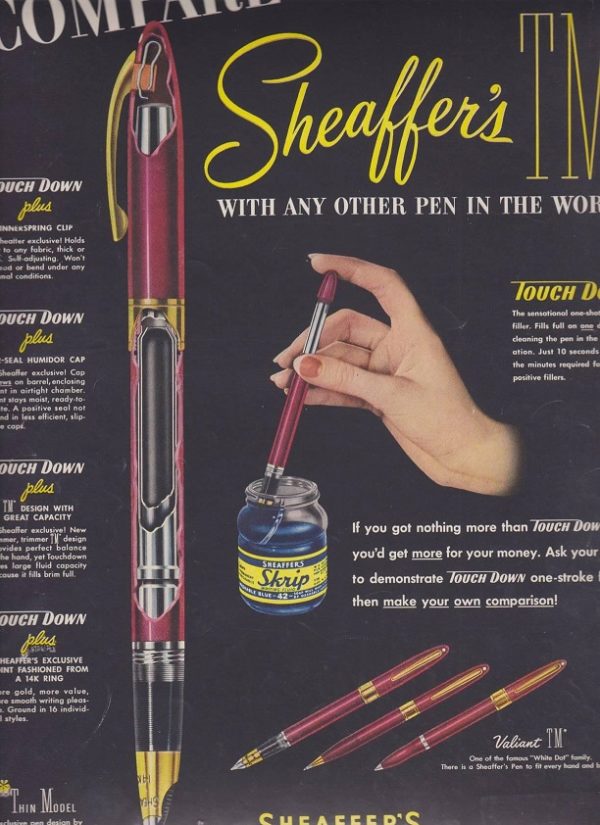 Shaeffer's Pens Ad 1952