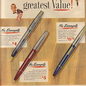 Waterman's Pens Ad 1948