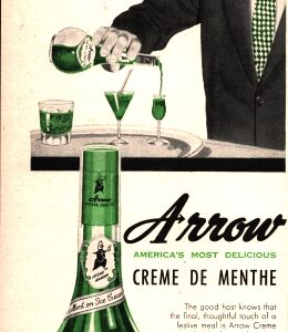 Arrow Creme de Menthe Ad 1956