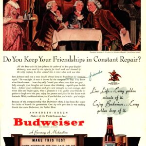 Budweiser Ad 1940 May