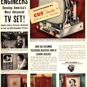 CBS - Columbia Television Receivers Ad 1952