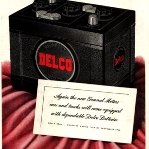 Delco Auto Battery Ad 1945