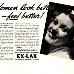 Ex-Lax Ad 1937