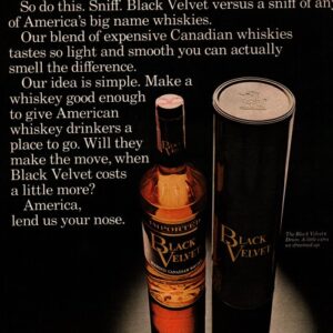 Black Velvet Whiskey Ad 1969