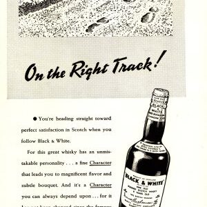 Black & White Scotch Whisky Ad 1940