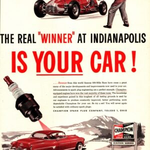 Champion Spark Plugs Ad 1953 June