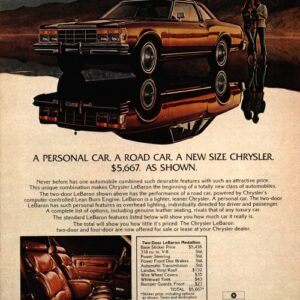 Chrysler LeBaron Ad 1977