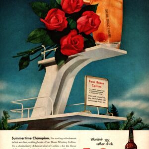 Four Roses Whiskey Ad 1953 June