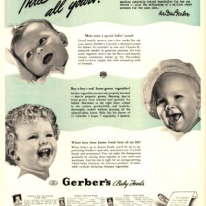 Gerber Baby Food Ad 1941