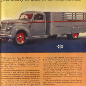 International Harvester Truck Ad 1939 December