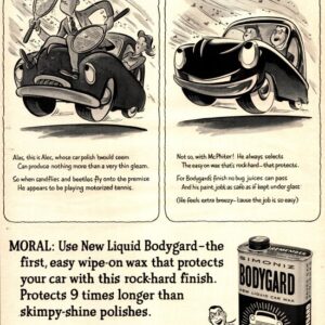 Simoniz Car Wax Ad 1954