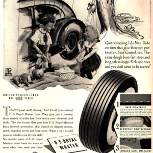 United States Rubber Company Tires Ad 1940