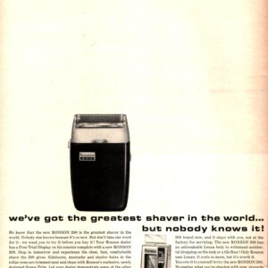 Ronson Electric Shaver Ad 1963