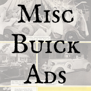 Buick Miscellaneous Ads