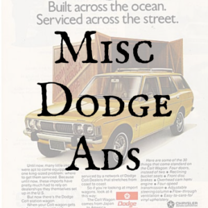 Dodge Miscellaneous Ads