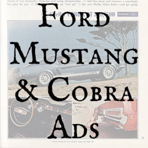 Ford Mustang & Cobra Ads
