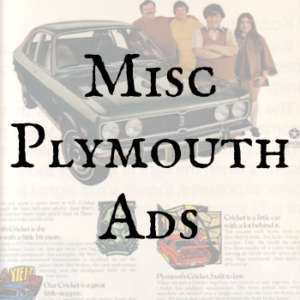 Plymouth Miscellaneous Ads